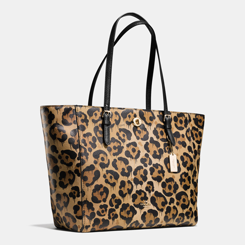 Turnlock Tote In Wild Beast Print Leather | Women